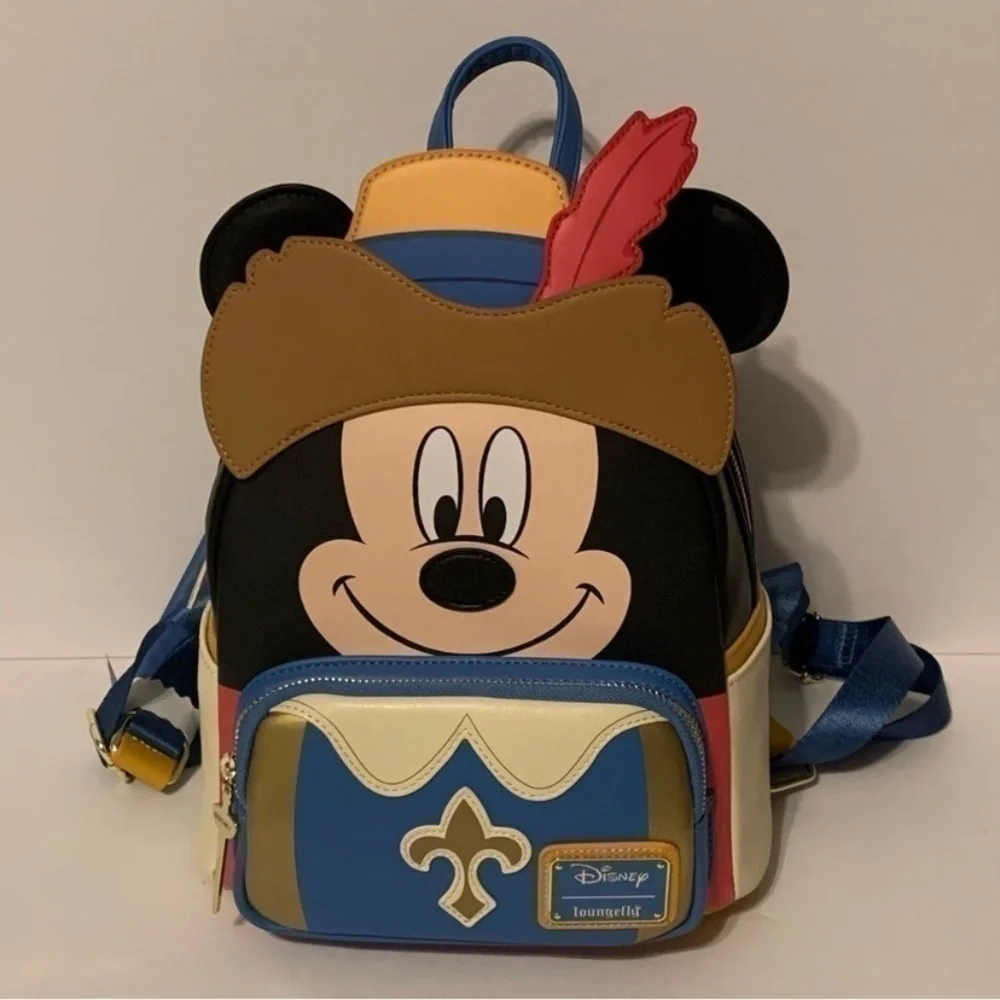 NWT. LOUNGEFLY x DISNEY Three Musketeers Mickey Mouse Backpack